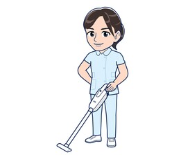 Nurse in a light blue uniform