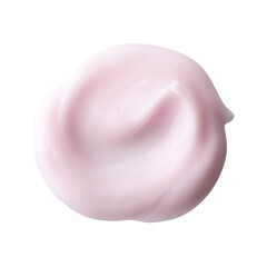 Pink Cosmetic cream in abstract shape on background
