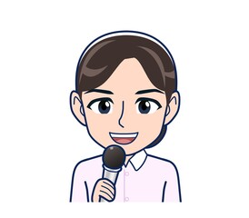 Housewife who came in a pink Y-shirt