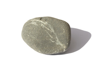 Natural pebbles on white background