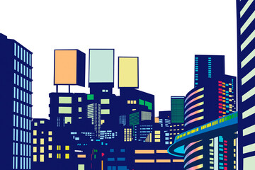 Obraz premium 都会のビル群