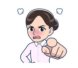 Housewife who came in a pink Y-shirt