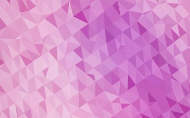 Fototapeta premium Light Purple vector blurry triangle pattern.