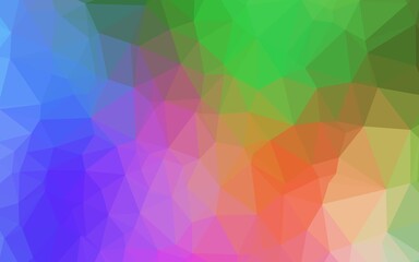 Obraz premium Light Multicolor, Rainbow vector shining triangular background.