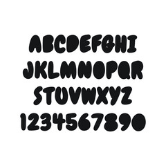 Kids alphabet full color vector template.