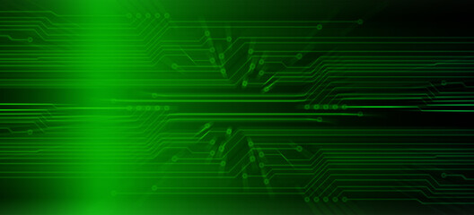 green cyber circuit future technology concept background

