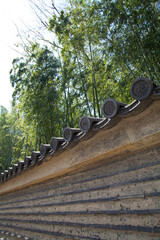 渉成園の築地塀