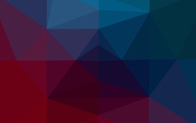 Obraz premium Dark Blue, Red vector abstract polygonal layout.