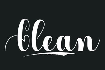 Clean Bold Calligraphy White Color Text On Dork Grey Background