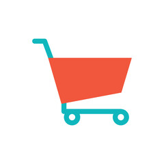 Cart Icon Color Design Vector Template Illustration