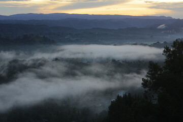 Fototapeta premium fog over the mountains