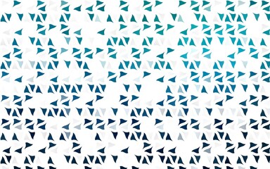 Light BLUE vector template with crystals, triangles.