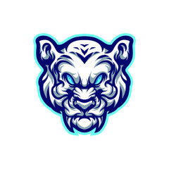 Tiger white head mascot