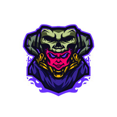 Skull Mask Mascot