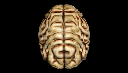 3d illustration Human health brain 