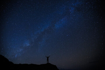 Obraz na płótnie Canvas Starry Milky Way, Oahu, Hawaii