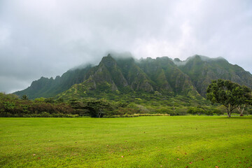 Mountain view, Kualoa Regional Park, Oahu, Hawaii
