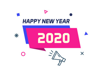 2021 Vector Design. Happy New Year illustration for the year 2021. For your festive poster and banner designs.