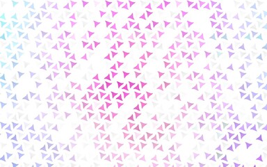 Light Pink, Blue vector seamless layout with lines, triangles.