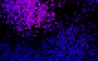 Dark Purple vector template with crystals, rectangles.