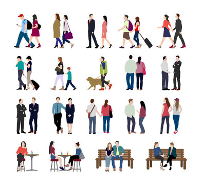 People (various Situation / Daily Common Life ) Silhouette Vector Illustration