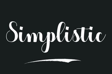 Simplistic Bold Calligraphy White Color Text On Dork Grey Background