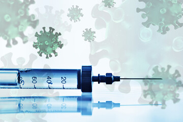 covid-19 virus vaccine injection, abstract background, medical concept