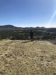 hiking in the mountains