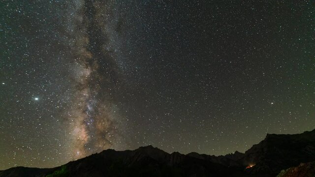 Time lapse of Perseid meteor shower in Alabama Hills, California