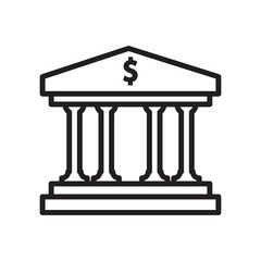 bank icon vector symbol template