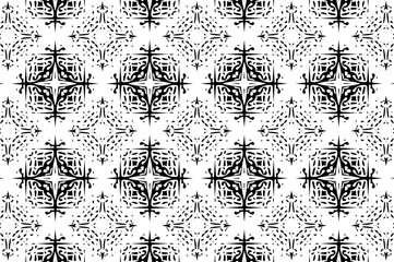 Ornament with elements of black and white colors.