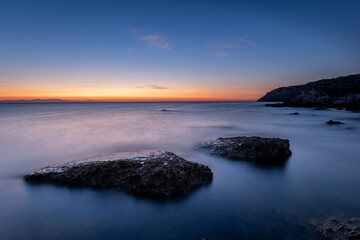 Fototapeta na wymiar Rhodes island landscape at sunrise