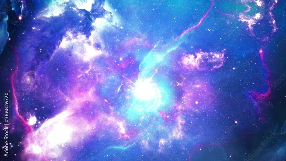 Canvas Prints space flight into a star field realistic galaxy milky way light loop background. 4k 3d traveling in 