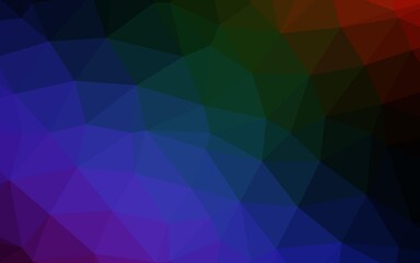 Obraz premium Dark Multicolor, Rainbow vector blurry triangle template.