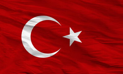 Illustration image of Turkish flag - 3D rendering