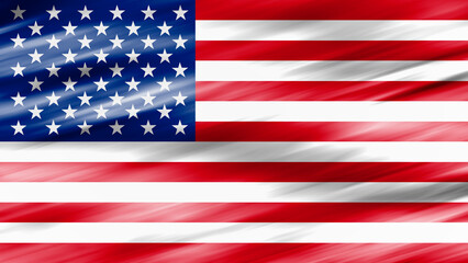 Naklejka premium Illustration image of American (USA) flag - 3D rendering