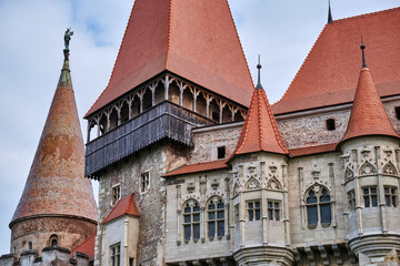 Obraz premium Medieval castle architecture in Transylvania region of Romania