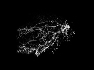 Stock image of water splash: High resolution water splashes isolated on black background. Royalty...