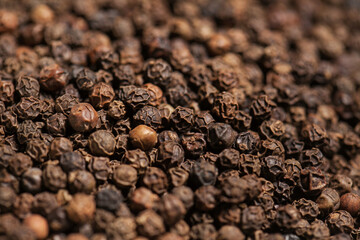 Blurry background of Black Pepper.