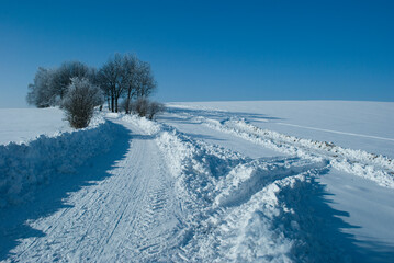 Fototapeta na wymiar Czech landscape in winter