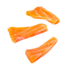 Salmon piece an isolated on white background