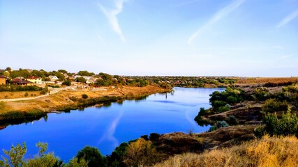 rainbow over the lake