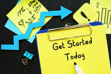 Financial concept about Get Started Today with sign on the page.