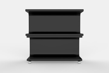 Display stand, retail display stand for product , display stands isolated on white background. 3d illustration