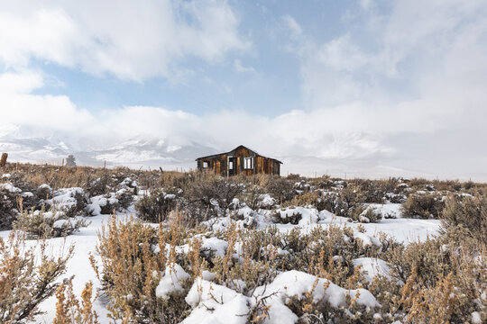 Old Cabin In The Snow