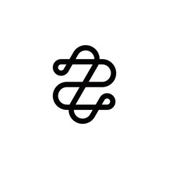 z initial logo design vector graphic idea creative