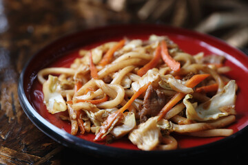 Japanese food fried noodles Yakisoba