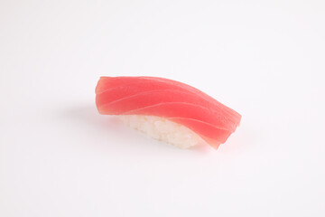 Tuna sushi , Japanese food isolated in white background