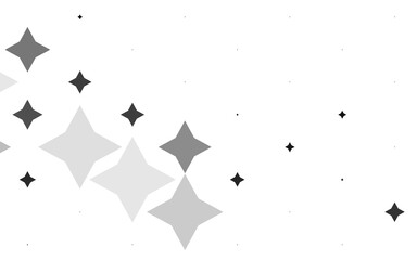 Light Silver, Gray vector layout with bright stars.