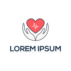 heart held in both hands logo